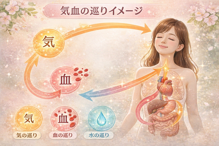 気血の巡りイメージ